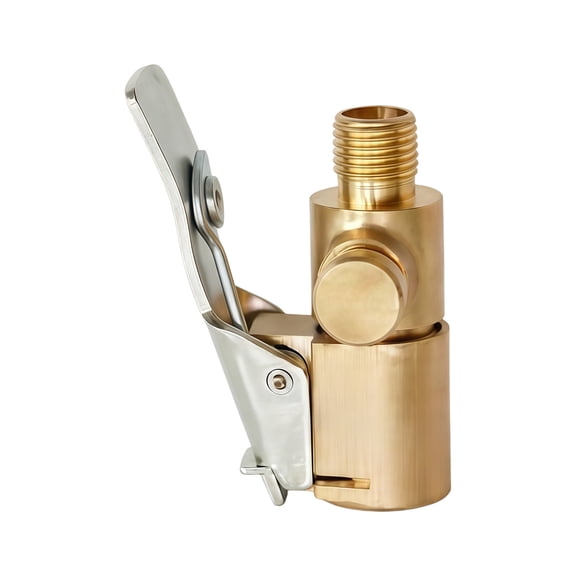 Air Chucks, Universally Heavy Duty Open Flows Straight Lock On Tire Chuck with Clip for Inflator Gauges Compressor