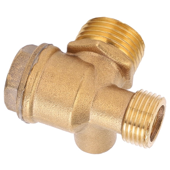 Brass Air Compressor Check Valve 1/2" NPT x 3/8" x 10mm, Prevents Reverse Flow  Enhances