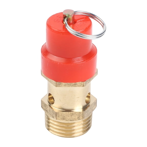 Brass Air Compressor Safety Relief Valve 8KG Pressure Release Regulator for BSP DN8 DN10 DN15 1/4" 3/8" 1/2" Pneumatic Systems(3/8)