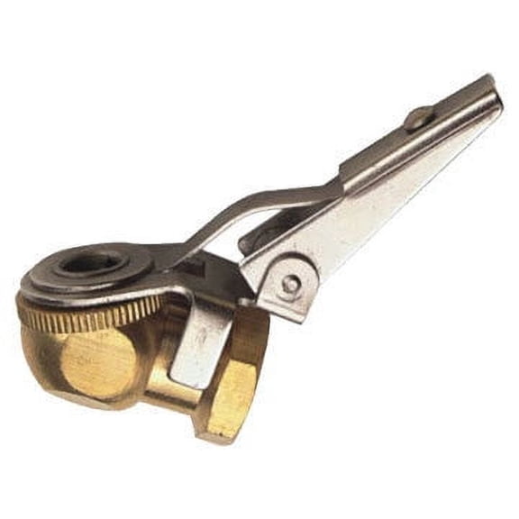 Locking Air Brass Tire Chuck Coupler Filler Tool with Clip Lock On Tirechuck
