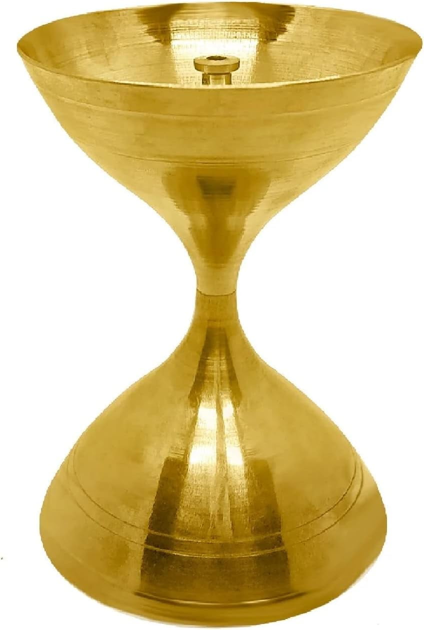Brass Akhand Diya Oil Lamp for Diwali Pooja and Festive Puja Worship Spiritual Religious Decoration 4Inch - 1pc