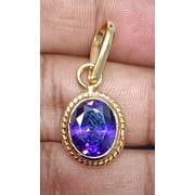 Ankita Gemstones Brass Amethyst Gemstones Pendant, 1 ct. t.w., Brass