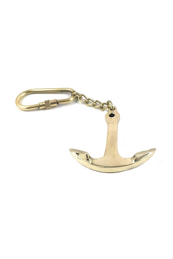 Brass Anchor Keychain