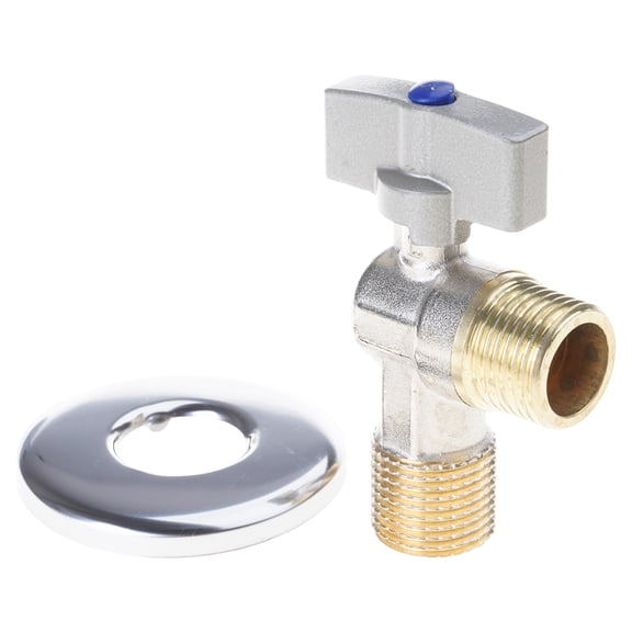 Brass Angles Stop Valves 1/2" Inlet Outlet Double Hot Cold Valves Simple Installation for Kitchen Bathroom Plumbing