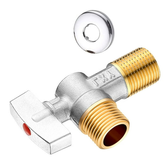 Brass Angles Stop Valves 1/2'' Inlet Outlet Shutoff Valves for Kitchen Bathroom