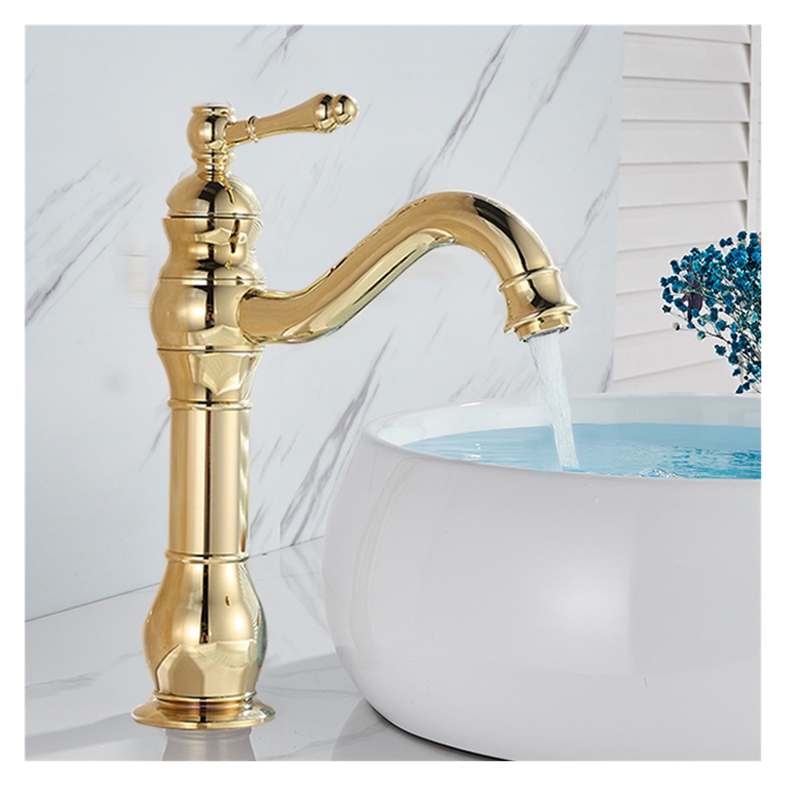 Brass Antique Brass Taps Bathroom Faucet Basin Faucet Cold Water Column