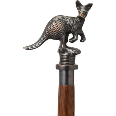 Vintage Style Wooden Walking Stick With Brass Handle - Solid Silver Eva Adam Head, Black Finish, Unisex Gift