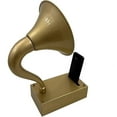 thumbnail image 1 of Brass Antique Look Vintage Decor Gramophone Speaker iPhone Table Decor Smart Phone, 1 of 7