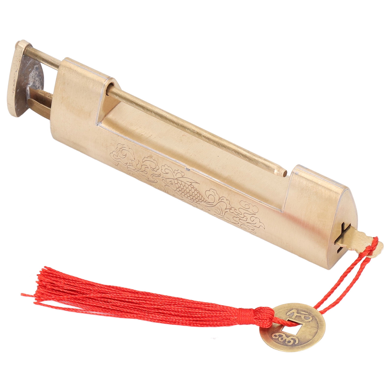 Brass Antique Padlock 8cm Spacing Delicate Chinese Old Style Jewelry