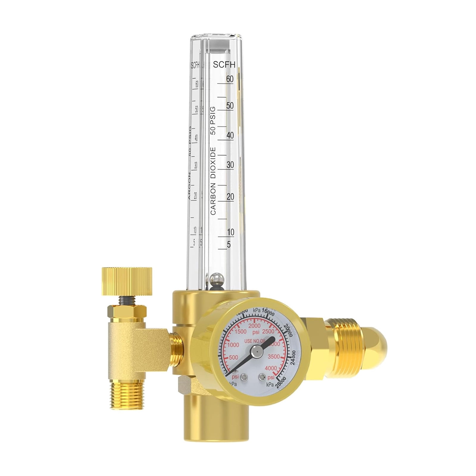 Brass Argon Flows Meter Regulator Fit for Stable Tig Welding Applications Automotive Repair Professional Welders