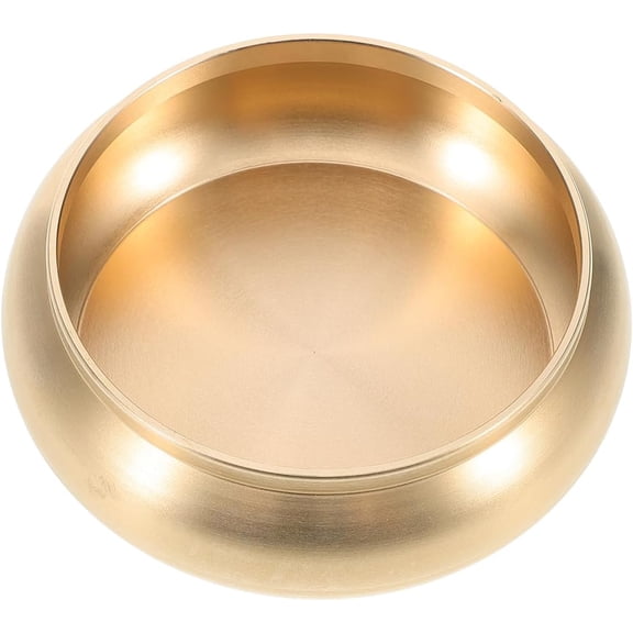 Brass Ashtray 3.54 Inch Small Desktop Ash Container and Incense Holder for Home Office Living Room Decor Symbolizing Wealth Prosperity