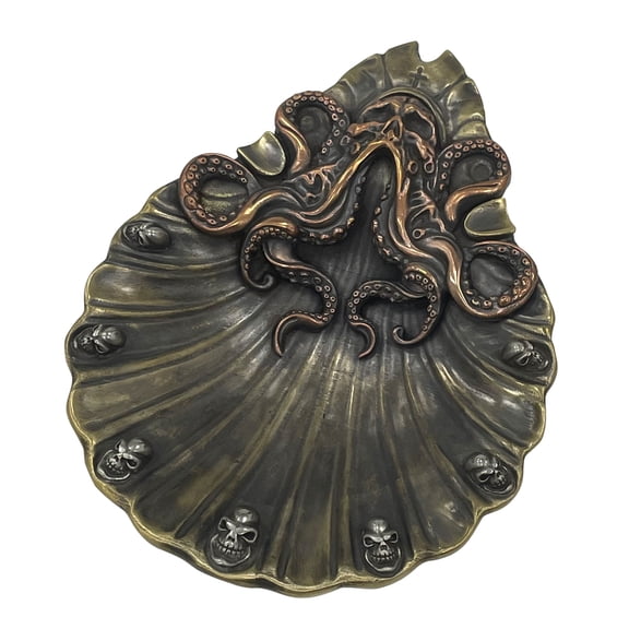 Brass Ashtray Skulls Octopus Shell Portable Ash Tray Container Smoking Accessories Desk Outdoors Tools Office Home Accessories