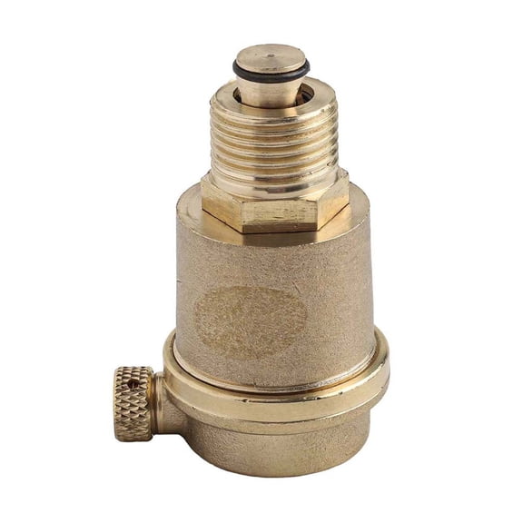 Brass Automatic Air Vent Pressure Release Valve for 1/2 Inch for BSP Solar Water Heater, Vertical Hot and Cold Water Pipeline Installation, 1.6MPa Adjustable Pressure Relief for Home Plumbing Systems
