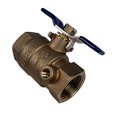 Brass Backflow Ball Valve with Test Port 1 in. FPT BBVB100T