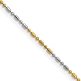 thumbnail image 1 of Brass Ball Beaded Chain Styles Necklace Chisel Two-tone 1.2 mm 24 inch Fancy, 1 of 4