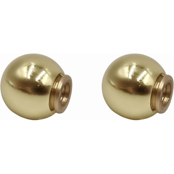 Brass Ball Lamp Finials Caps Knob, Solid Toppers Screw for Lighting Fixtures/Machinery/DIY, Round Solid Screw Cap Cover with Reducing Adapter(2Pack). (20mm/0.79'')