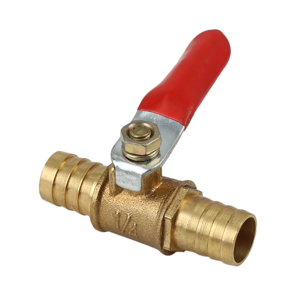 Brass Ball Valve 180 Degree Operation Handle 1/4" NPT Male x 1/4'' NPT Male Hose Barb Pipe Fitting For Trailer Truck