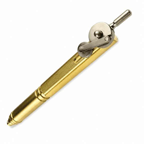 Brass Ballpoint Pen EDC Outdoor Pully Wheel Retractable Office Gel Pens