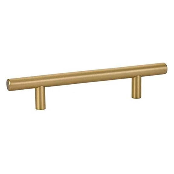Brass Bar Pulls 3.5 Inch Center - Cabinet Hardware - Kitchen Drawer Pulls - Modern Handles - US4 Brass Finish - 5.5 Inch Length