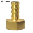 thumbnail image 1 of Brass Barb Female Thread Connector Tail Pipe Hose 3/4” Rain Barrel Accessory, 1 of 7