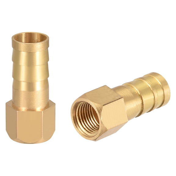 Brass Barb Hose Fitting Connector Adapter 10mm Barbedx1/8G Female Pipe 2pcs