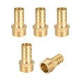 thumbnail image 1 of Brass Barb Hose Fitting Connector Adapter 12mm Barbed x3/8"G Male Pipe 5Pcs, 1 of 5