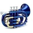 thumbnail image 1 of Brass Bb Pocket Trumpet with Case, Gold (Blue), 1 of 4