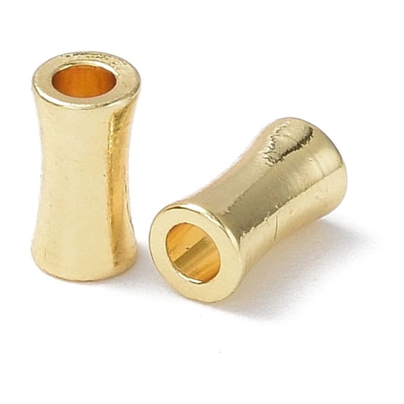 Brass Beads Cadmium Free Nickel Free Lead Free Bamboo Stick Real 18K Gold Plated 6x3mm Hole: 1.6mm