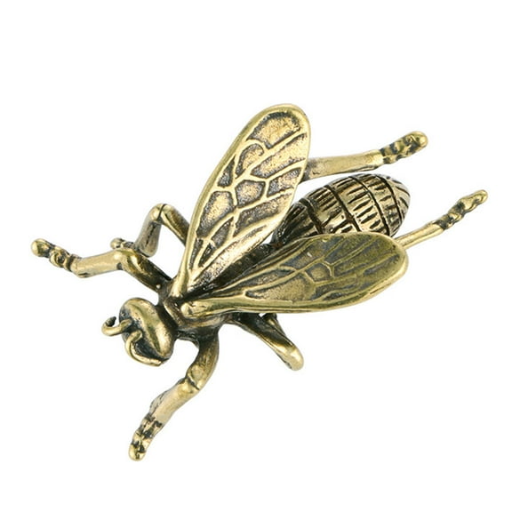 Brass Bee Ornament Home Desktop Decoration Small Brass Craft Bee Adornment