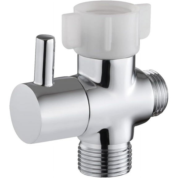Brass Bidet T Adapter with Shut off Valve,Metal T Valve for Bidet 7/8 X 7/8 X 1/2or 3/8,Tee Connector Bidet Attachment for Toilet