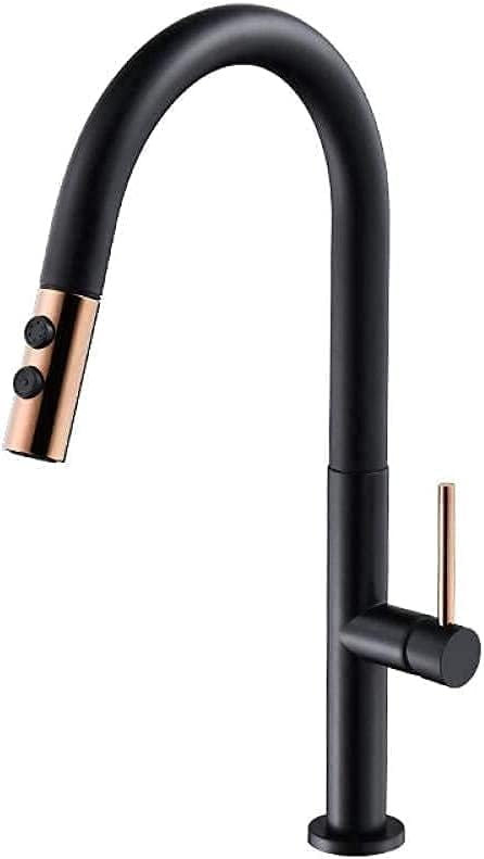 Brass Black Drawable Basin Mixer Tap,Single Handle Can Be Rotated 360 ...