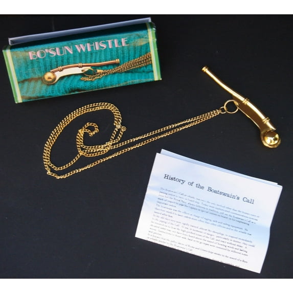 Brass Boatswain Pipe Bosun whistle Maritime Boatswain's Call Navy Boson pipes