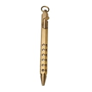 Brass Bolt Action Pen, Duty Solid Ballpoint Pen for Men, Gold Finish Business Signature Pen, G2 Refill Compatible for Smooth Writing, Creative Office Student without scale