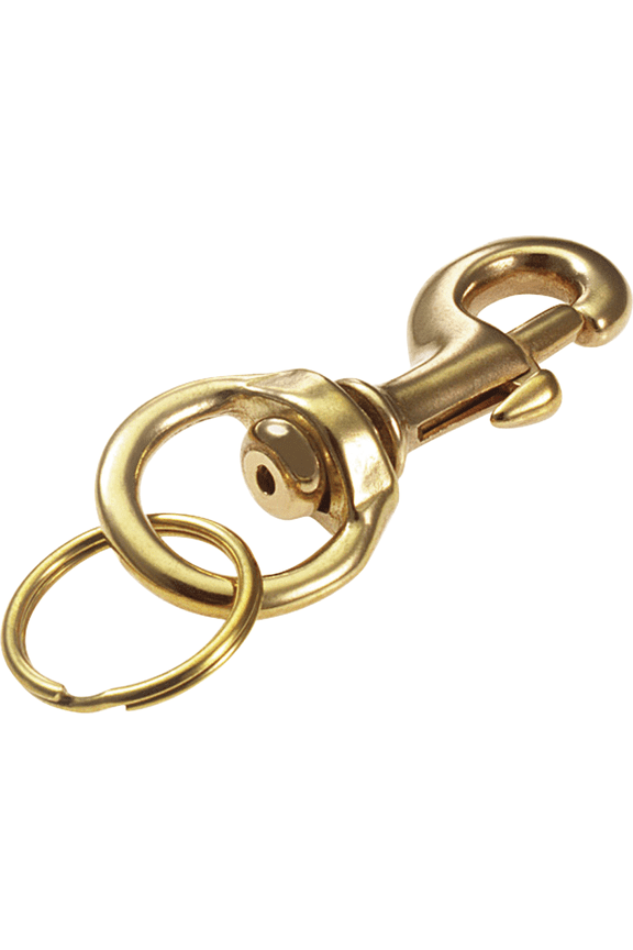 Brass Bolt Snap Key Chain - Single Pack Construction & DIY Use, Standard Hardware Spec