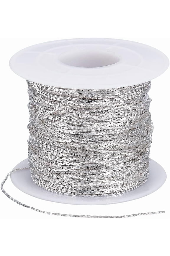 Brass Boston Link Chains Unwelded with Spool Cadmium Free & Lead Free Silver color Plated 0.9x0.6mm about 92m/roll