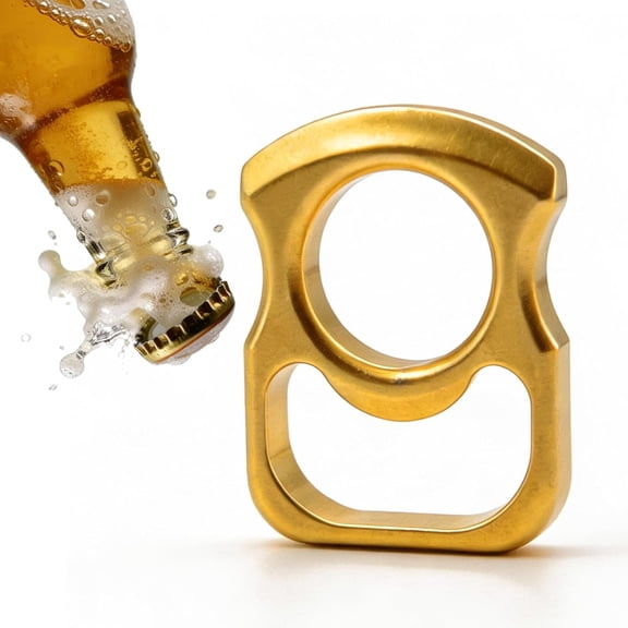 Brass Bottle Opener EDC Bottle Opener Tool Vintage Portable Heavy duty Cap Remover for Home Bar Camping Hiking Daily Carry