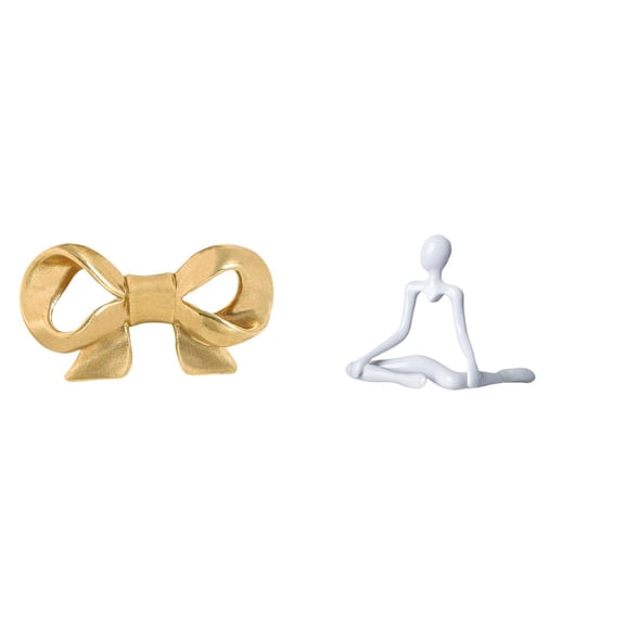 Brass Bowknot Furniture Handle Cabinet Pull Decorative Figurine Hollow Design for Bedroom Kitchen Office Use