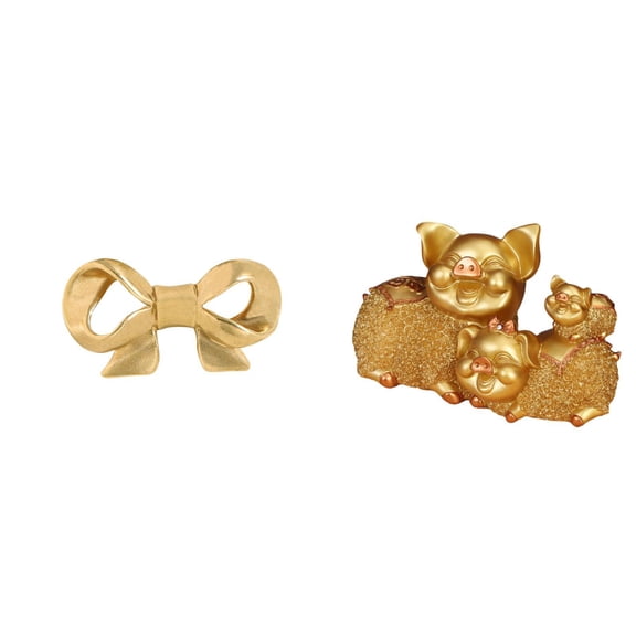 Brass Bowknot Furniture Handle Cabinet Pull Resin Material for Kitchen Bathroom Drawer Shelf Decor