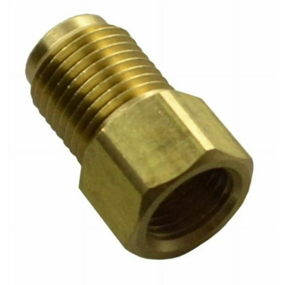 Brass Brake Adapter Male 7/16"-24 Inverted Flare/Female 3/8"-24 Inverted Flare