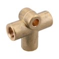 thumbnail image 1 of Brass Brake Pipe Fitting 3 Way Adaptor 3/8" UNF x 24 TPI for 3/16" Pipe T Piece, 1 of 3