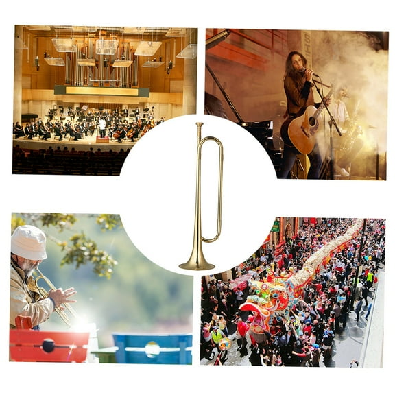 Brass Bugle Retro Standard Trumpet Musical Instrument Replacement for School Band
