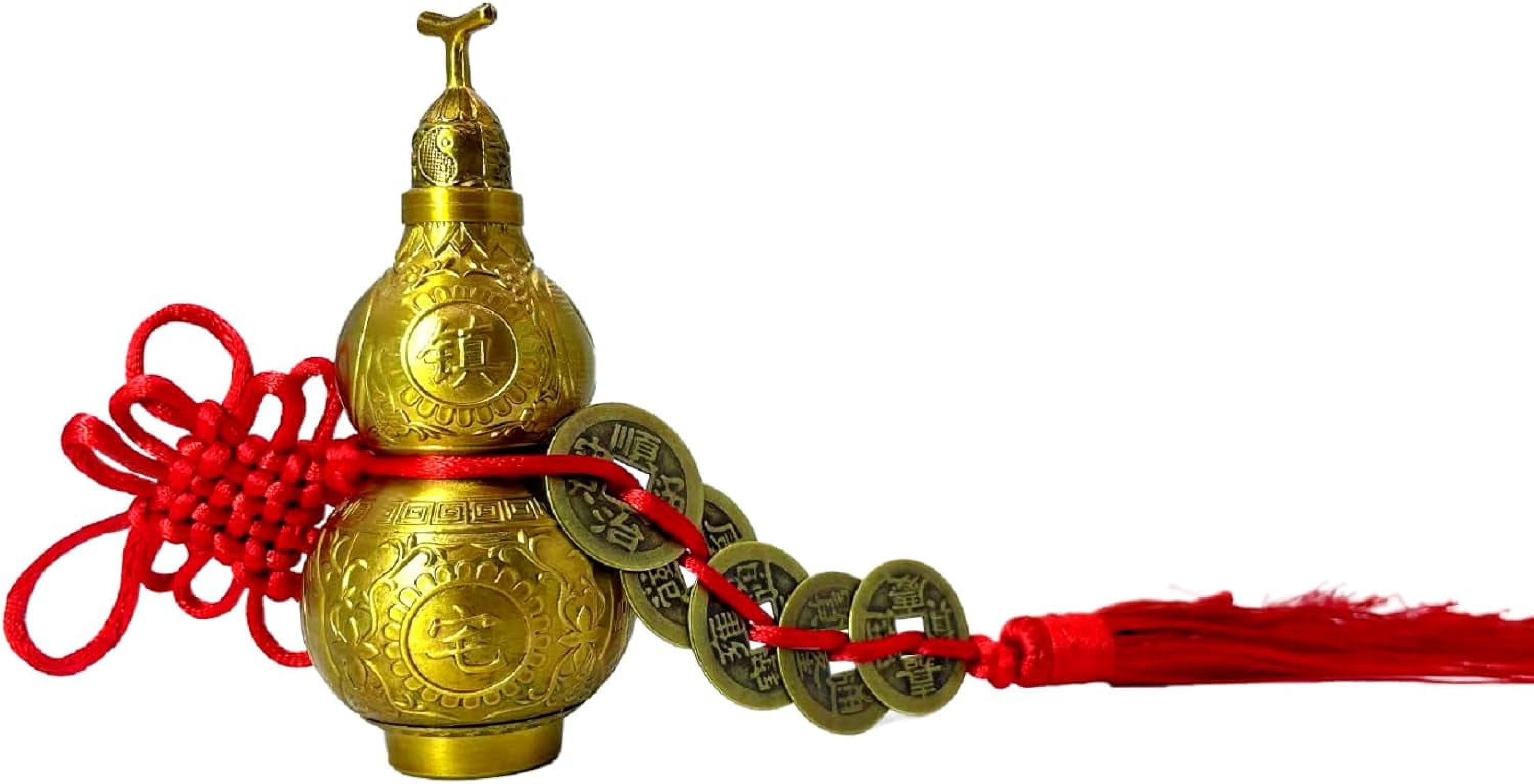 Brass Calabash Wu Lou Luck Gourd Feng Shui Home Furnishing Interior ...