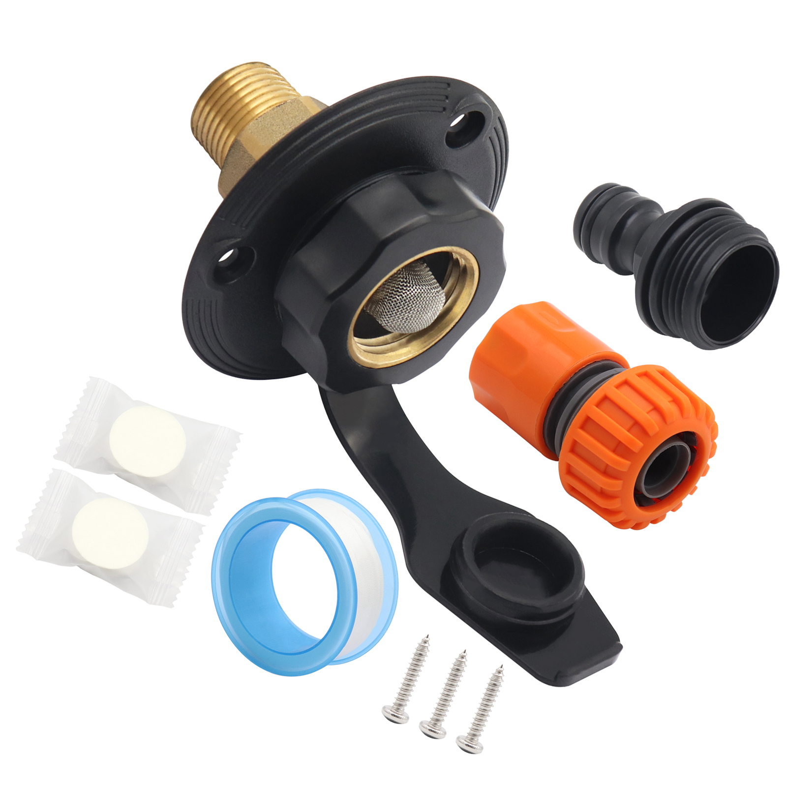 Brass Campers Water Inlet Set With Leak Proof Silicone Seal And ABS ...