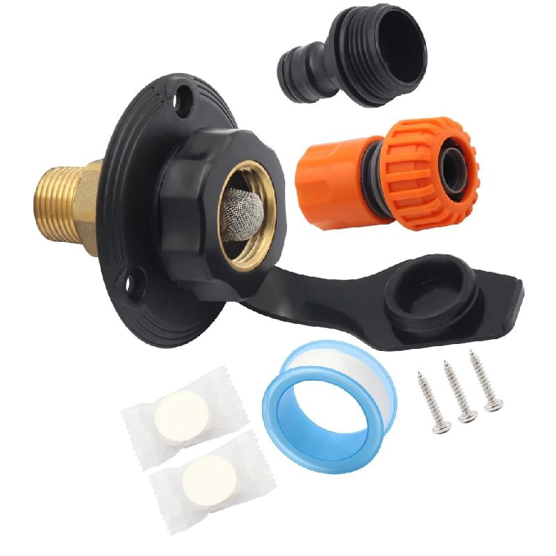Brass Campers Water Inlet Set With Leak Silicone Seal And ABS Housing ...