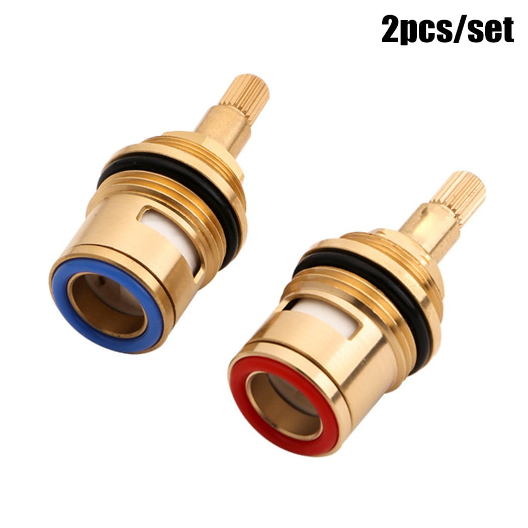 Brass Ceramic Stem Disc Cartridge Faucet Valve Replacement Quarter Turn