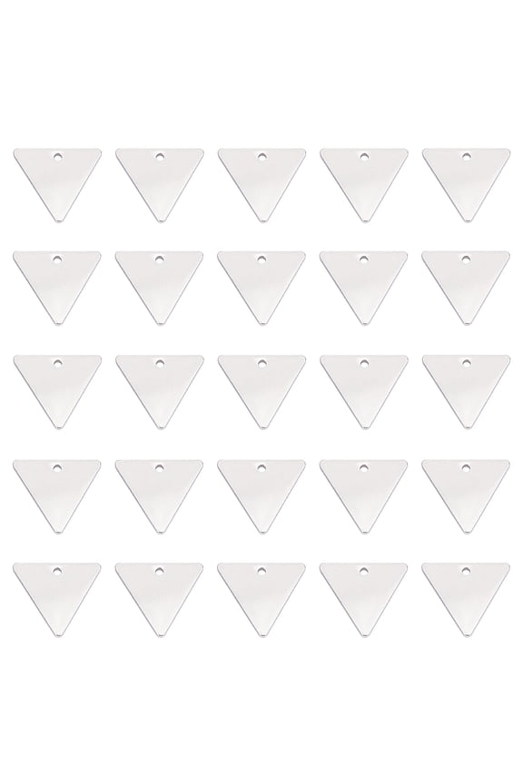 Brass Charms Triangle Platinum 11.5x13x1mm Hole: 1mm 50pcs/box for DIY