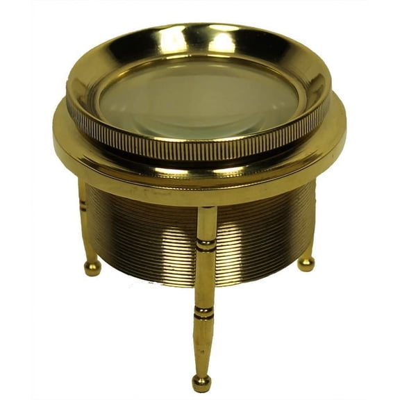 Brass Chart Magnifier 2"- Desktop Magnifying Glass - Map Reader