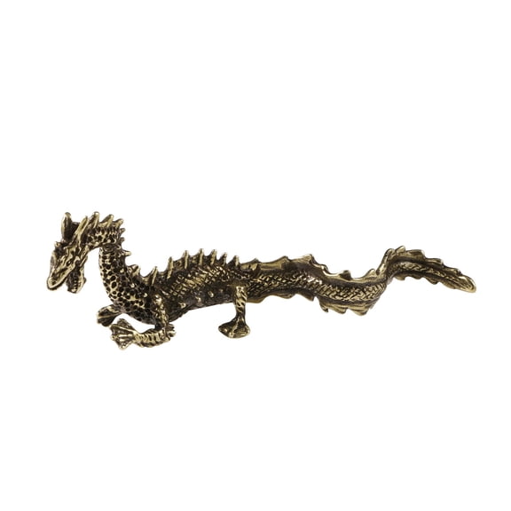 Brass Chinese dragon Animal Statue Sculpture Home Decor Gifts Tabletop Figurine