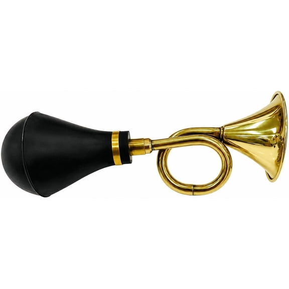 Brass Classic Decorative Taxi Horn Rubber Taxi Horn Vintage Circular Brass Taxi Horn With Black Rubber Bulb Bugle For Taxi/Bike/Bus/Truck/Auto Home Decor antique Taxi Horn