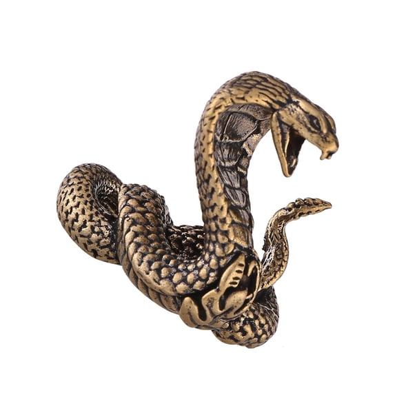 Brass Cobras Figurines Snake Statues Shelf Decors Accent Snake Decorative Objects Tabletop Centerpieces Home Decorations
